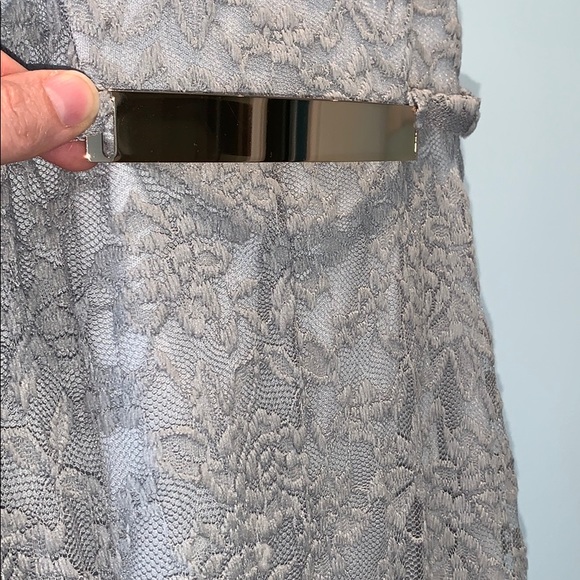 🏖Grey lace dress with metallic accent🏖 - Picture 4 of 6